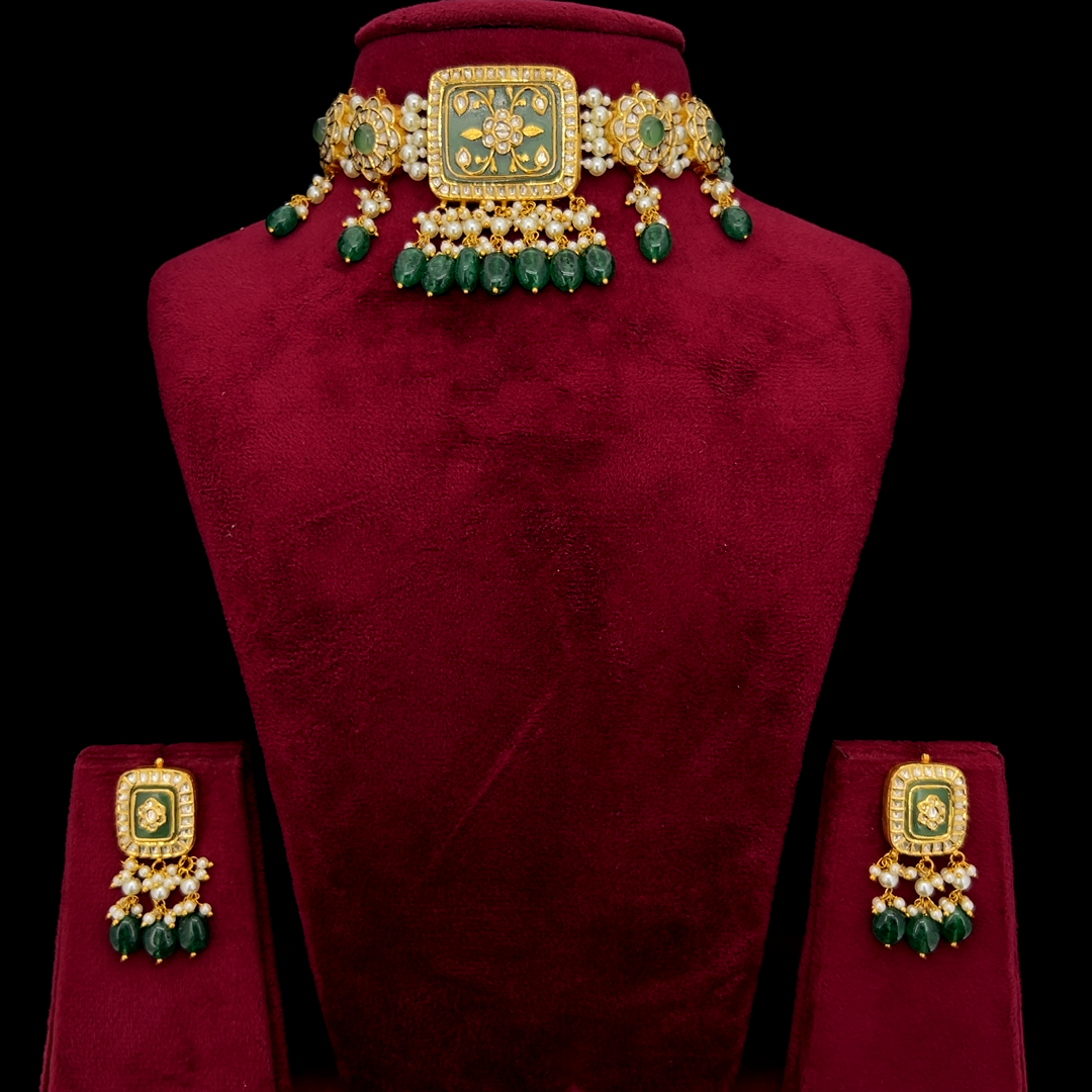 Sheesh Mahal Polki Set