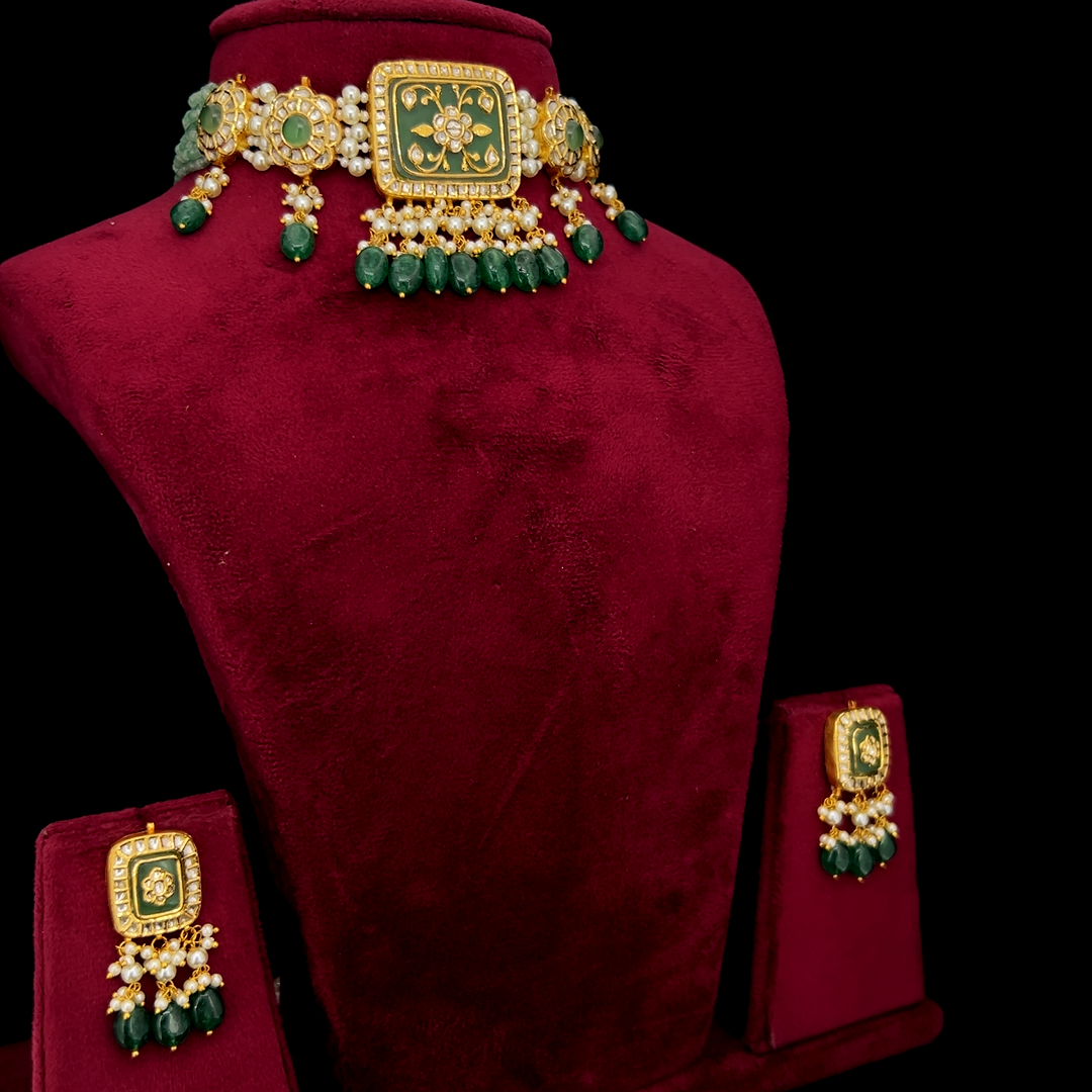 Sheesh Mahal Polki Set