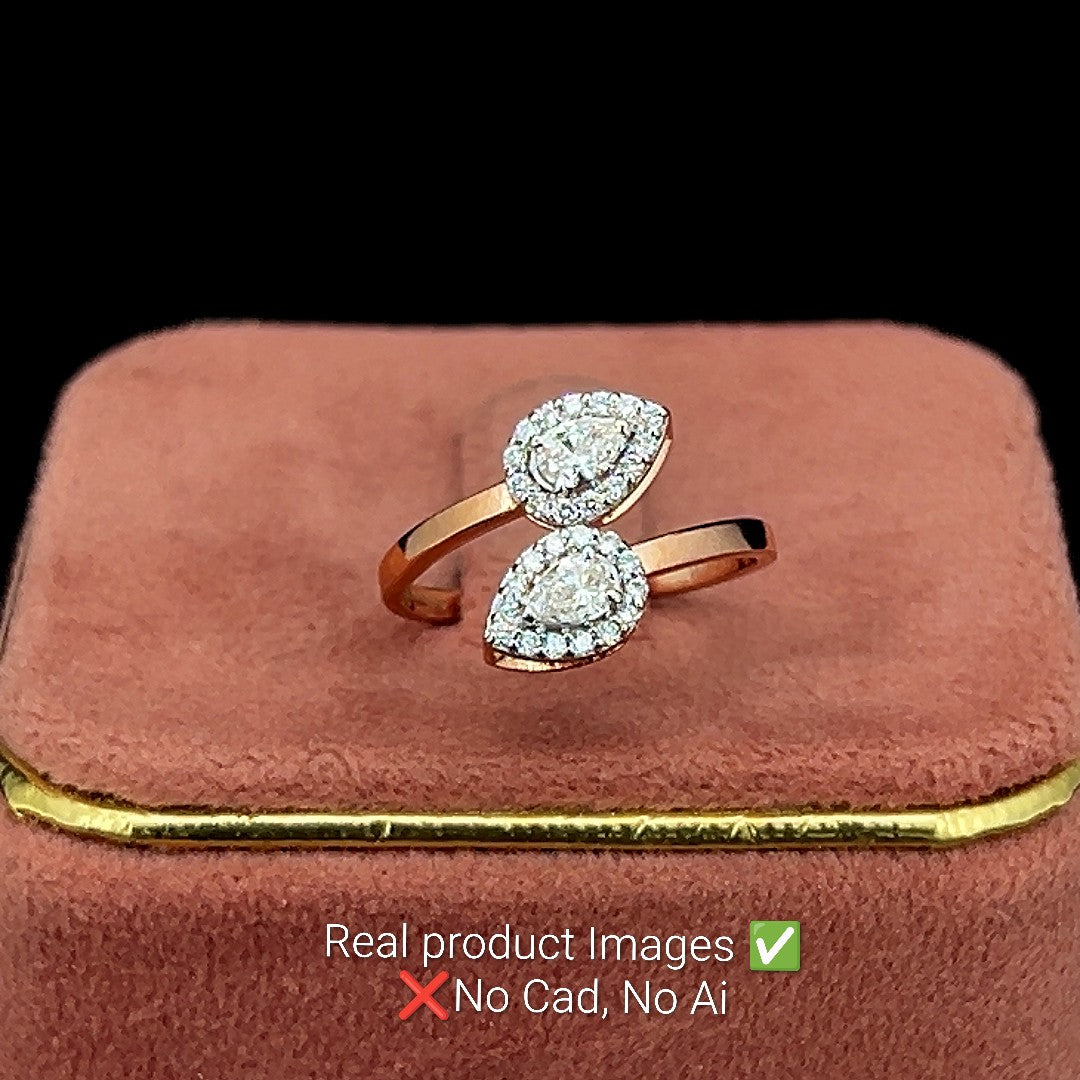 Double Teardrop Ring
