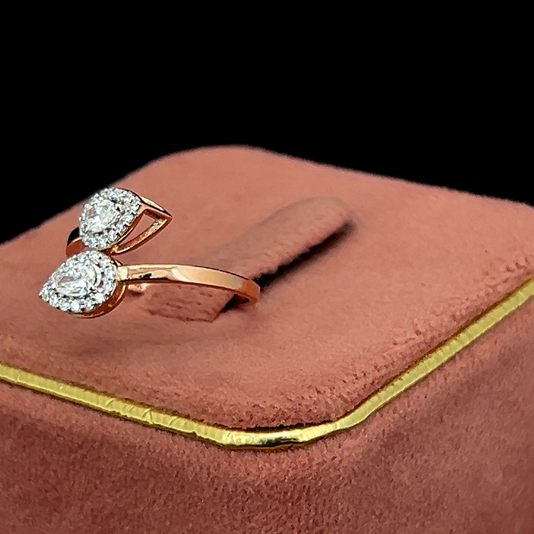 Double Teardrop Ring