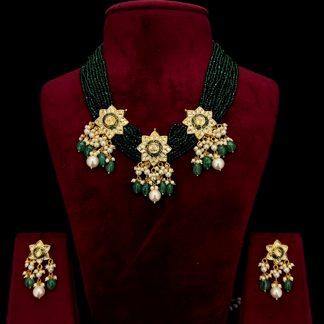 Emerald Flower Set