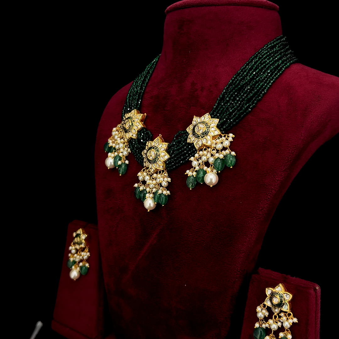 Emerald Flower Set