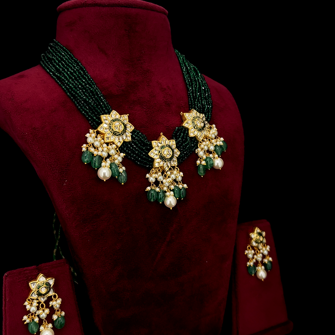 Emerald Flower Set