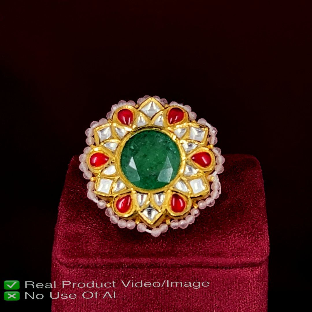 Classic Polki Diamond Ring Designs Online