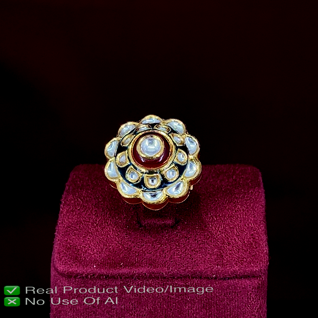 Polki Diamond Ring Price | Shop Certified Designs