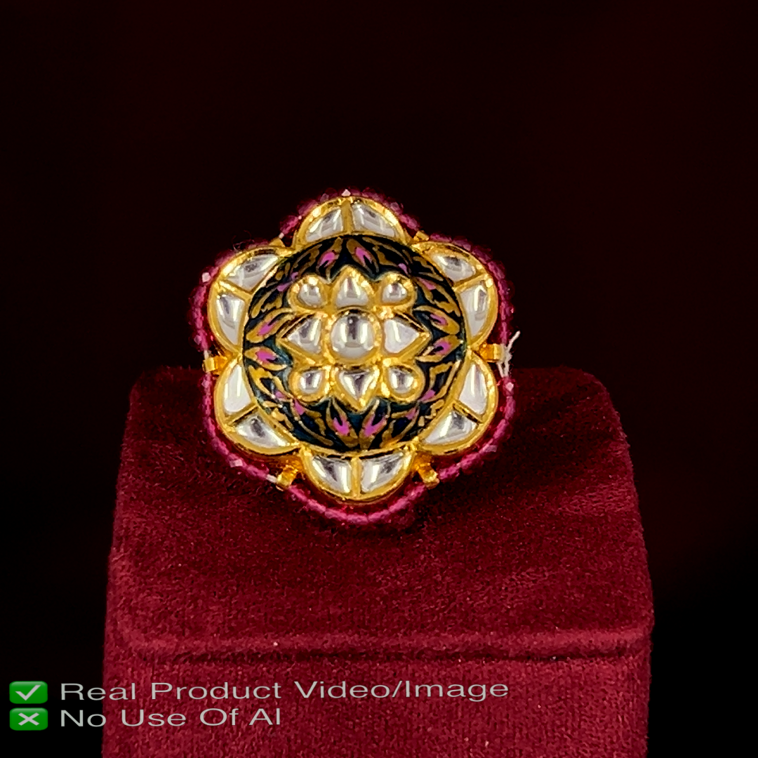 Buy Authentic Gold Polki Diamond Rings