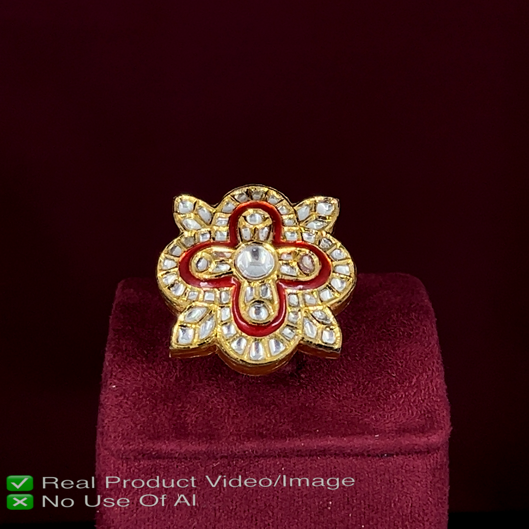 Handmade Polki Diamond Rings in Gold