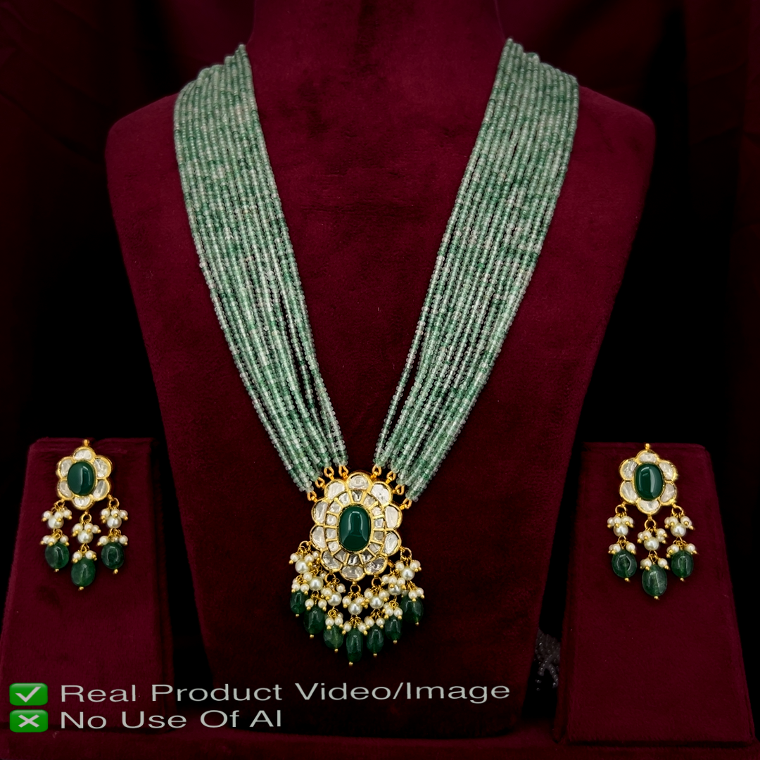 Natural Diamond Polki Necklace Sets for Indian Brides