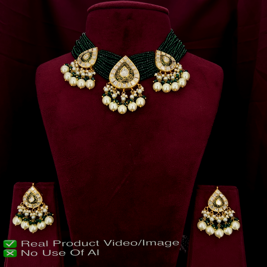 Heritage Natural Diamond Polki Necklace Collection