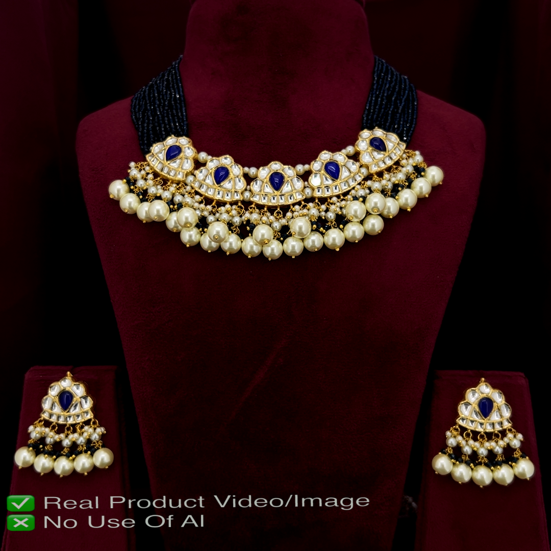 Natural Diamond Polki Necklace Sets with Authentic Craftsmanship