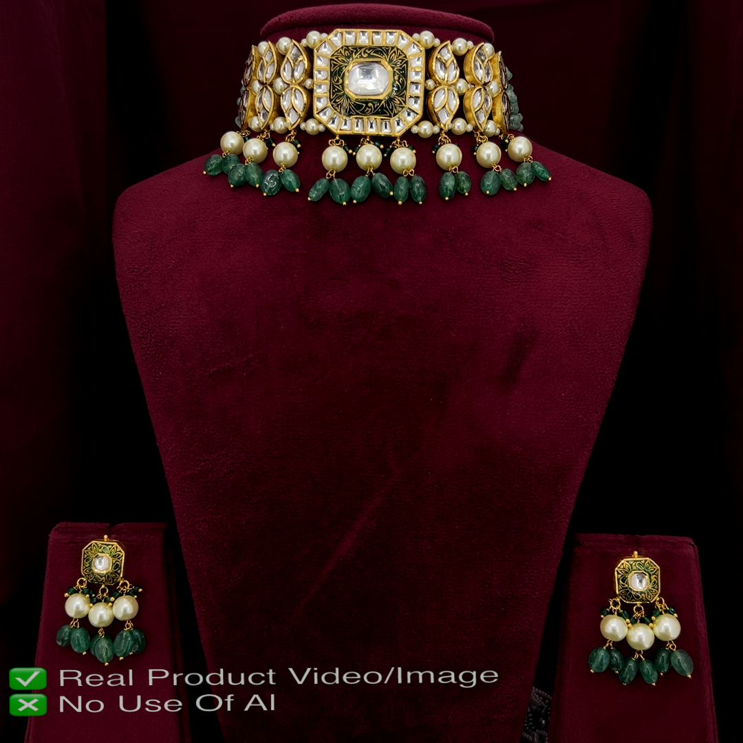 Natural Diamond Polki Necklace Sets | Heritage Bridal Collection