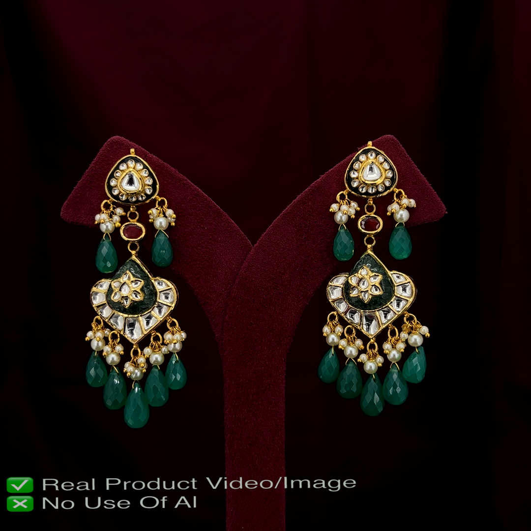 Natural Polki Diamond Earrings for Timeless Elegance