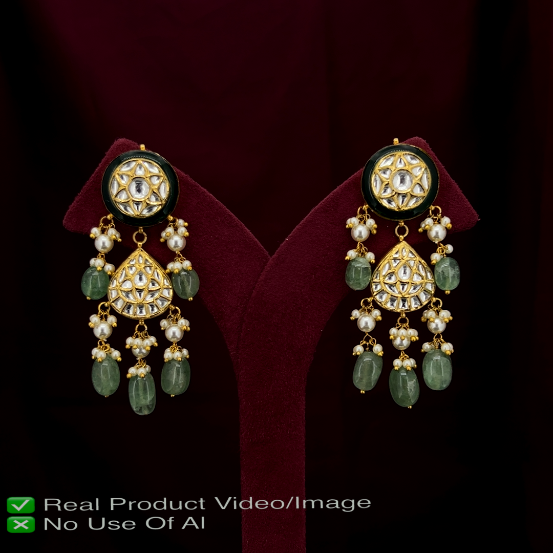 Heritage Natural Diamond Polki Earrings Design