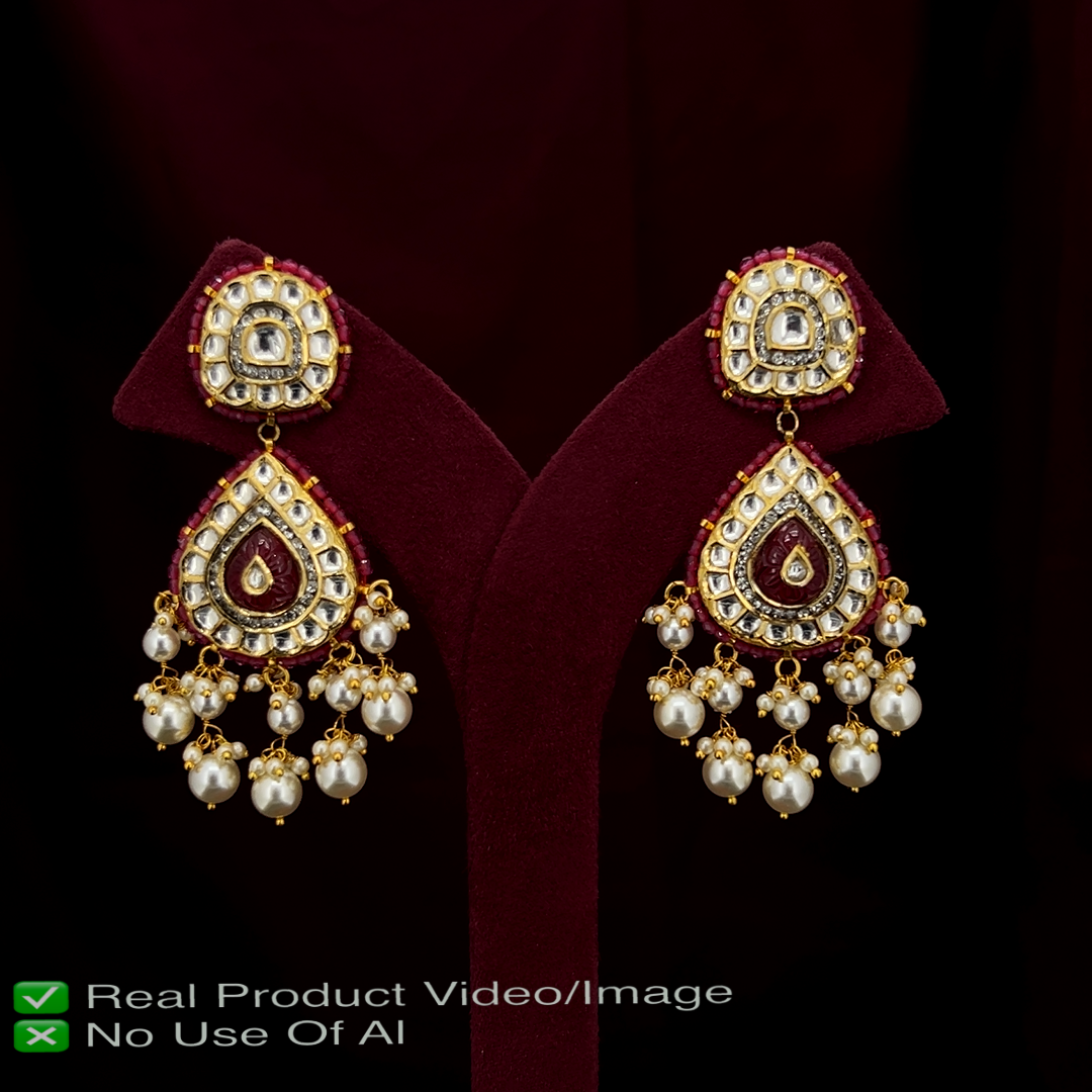 Natural Diamond Polki Necklace Sets for Wedding Reception
