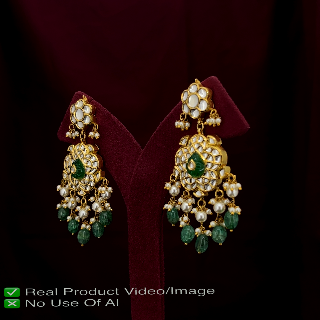 Premium Natural Diamond Polki Jewellery Sets