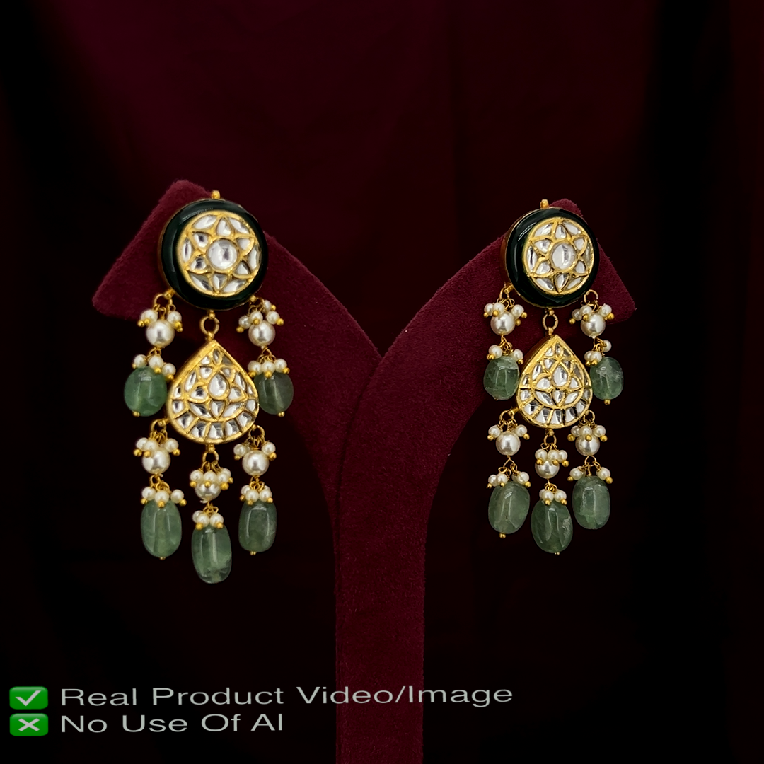 Heritage Natural Diamond Polki Earrings Design
