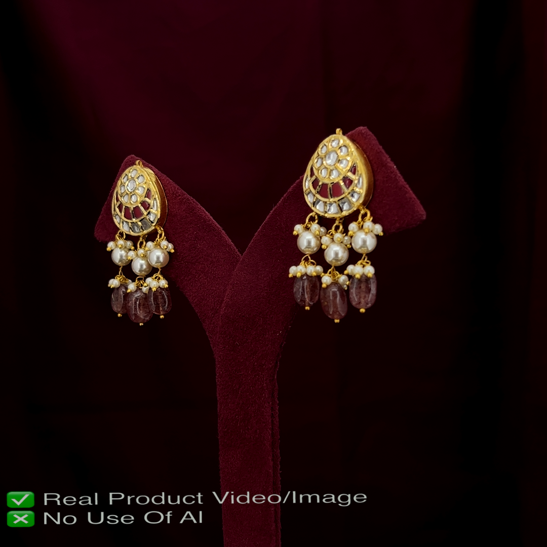 Natural Diamond Polki Necklace Sets for Indian Brides