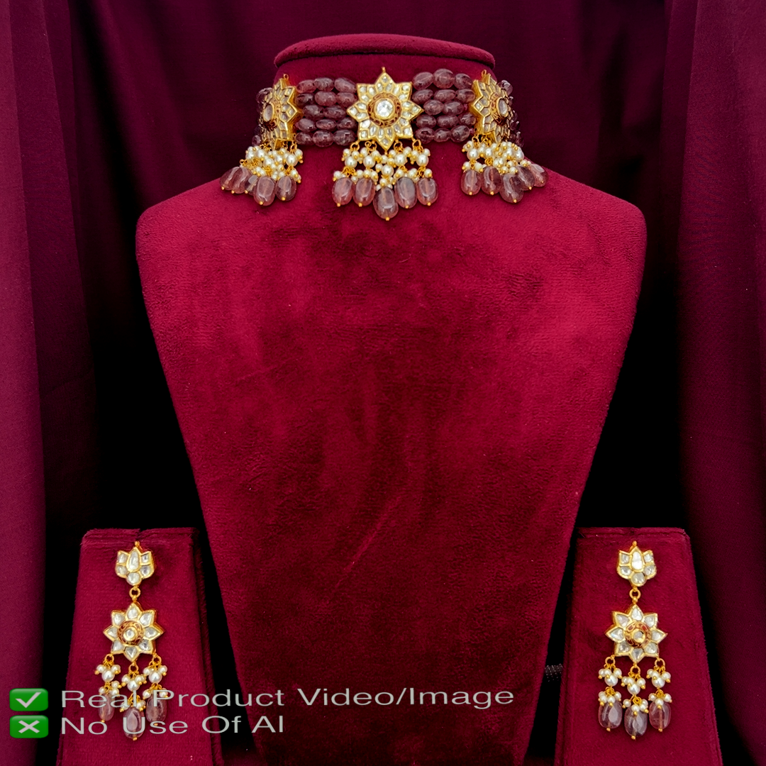 Royal Sunburst natural Diamond choker set