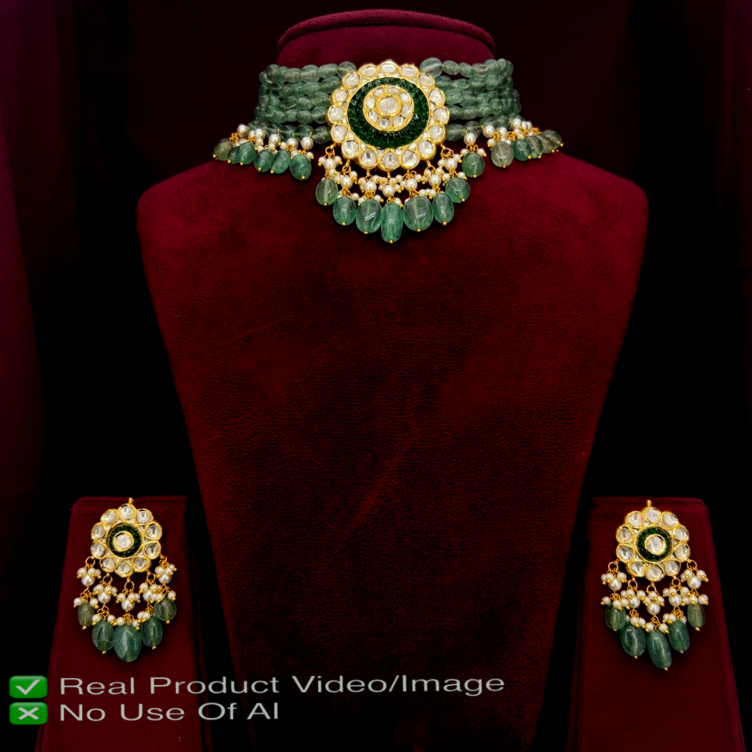 Natural Diamond Polki Necklace Sets | Luvhira Heritage