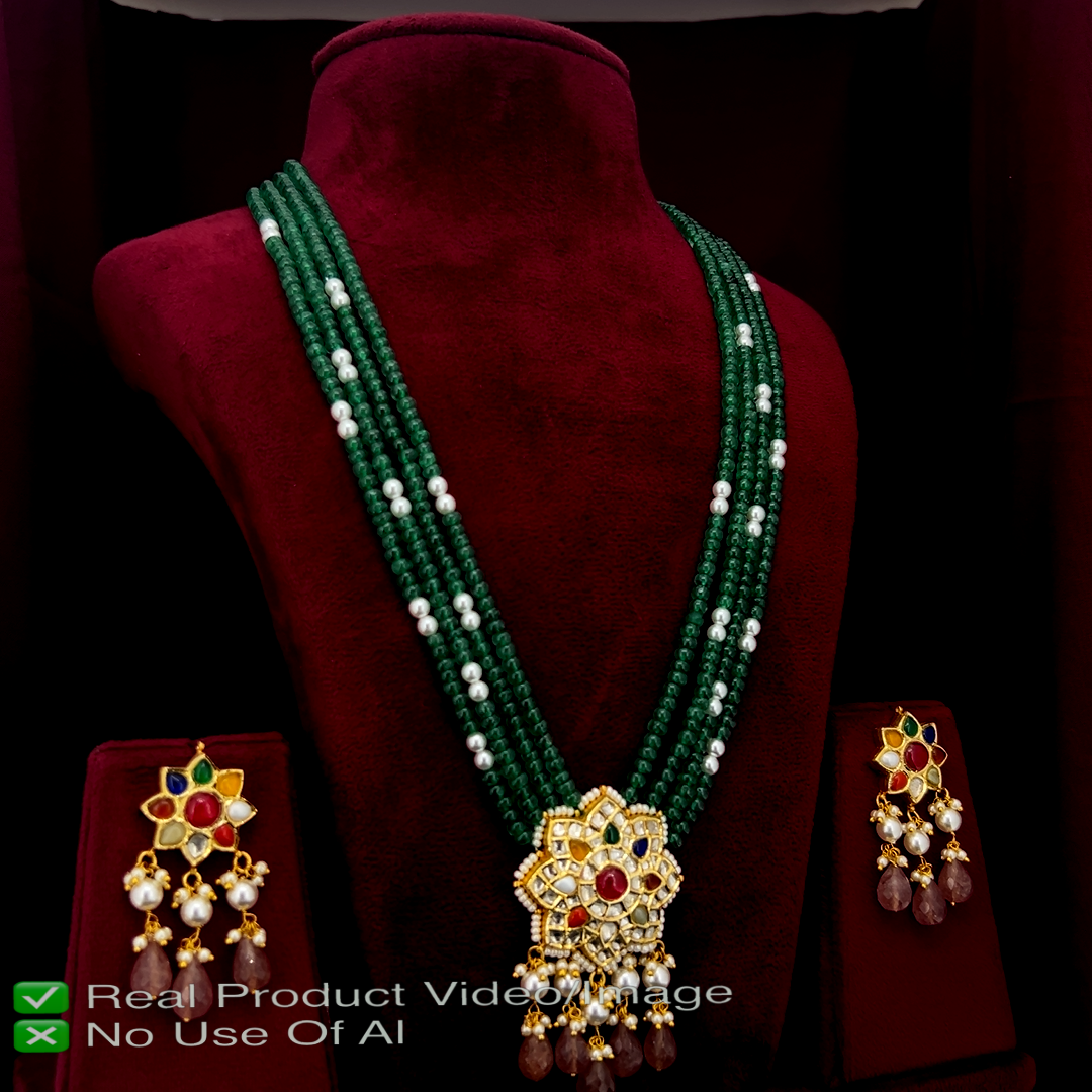 Natural Polki Diamond Bridal Necklace Sets