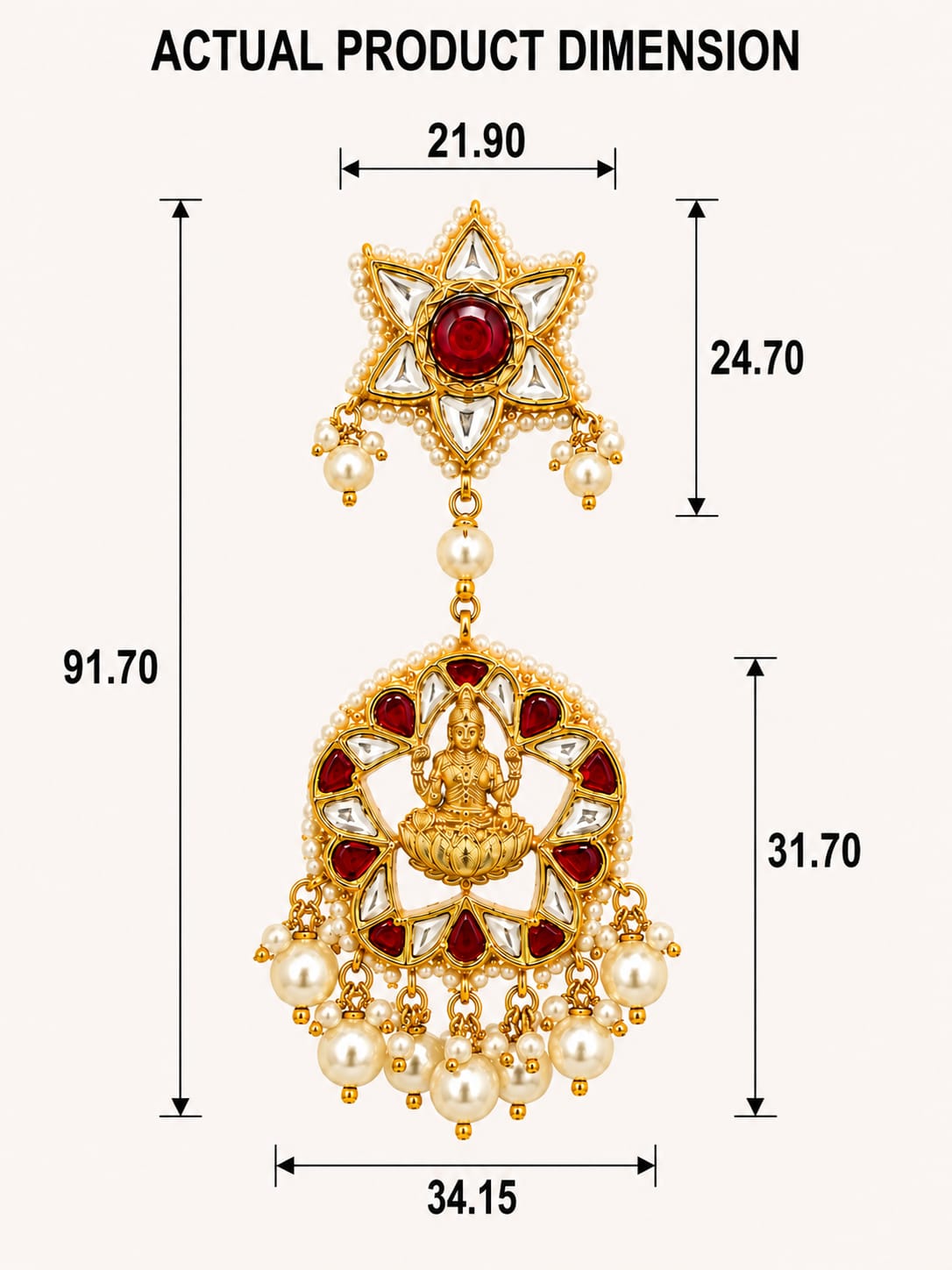 18K Gold Polki Diamond Stud Earrings | Natural Polki