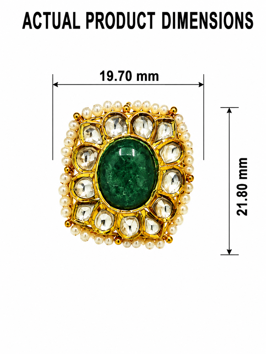 Natural Polki Diamond Rings | Luxury Gold Jewelry