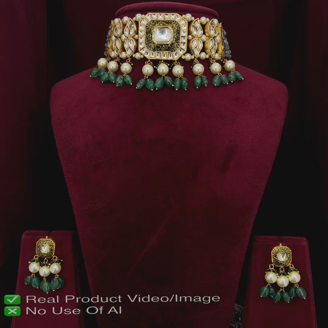 Natural Uncut Diamond Polki Necklace Sets