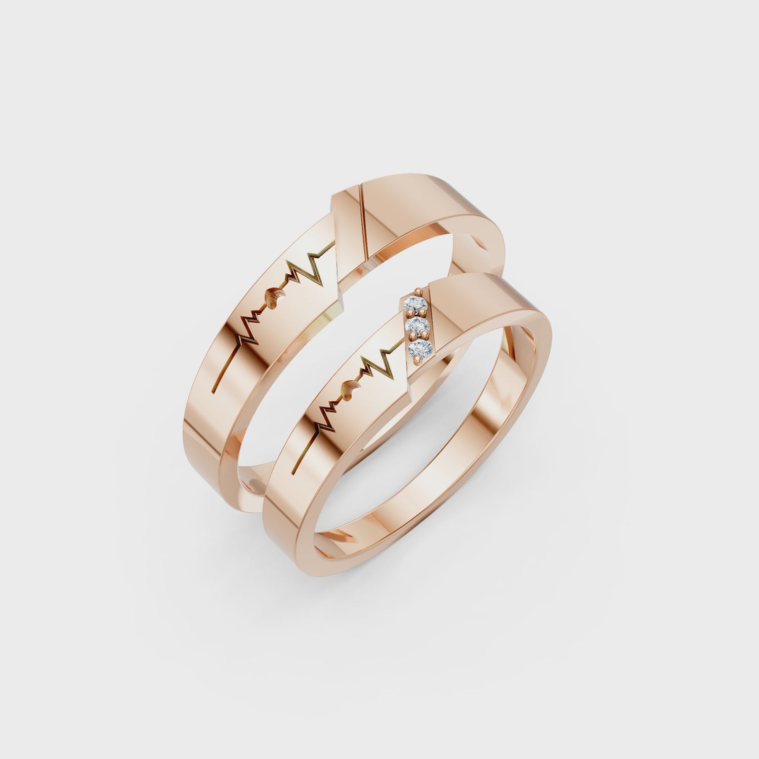 Luve' Bonds – Lab-Grown Diamond Evermore Couple Bands