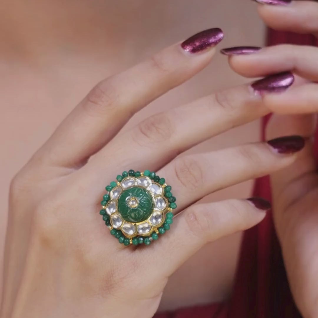 Gold Polki Diamond Ring Designs for Every Occasion