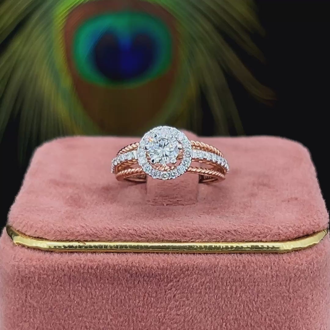 Elegant Halo Diamond Ring