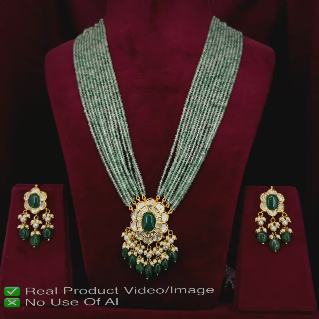 Natural Diamond Polki Necklace Sets for Indian Brides