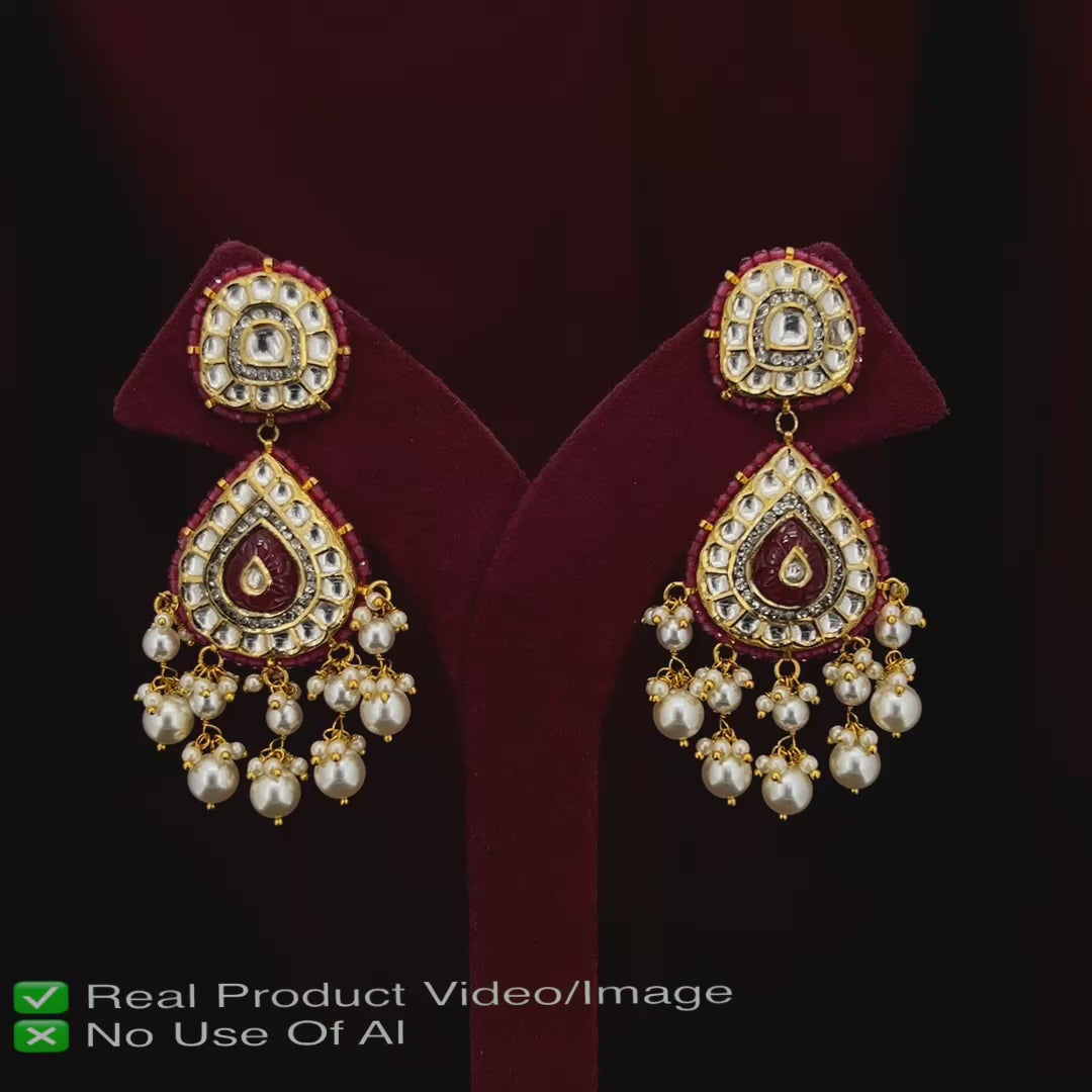 Natural Diamond Polki Necklace Sets for Wedding Reception