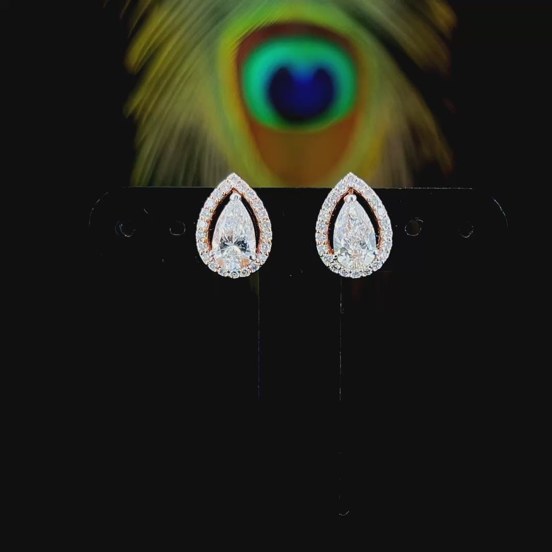 Teardrop Diamond Studs