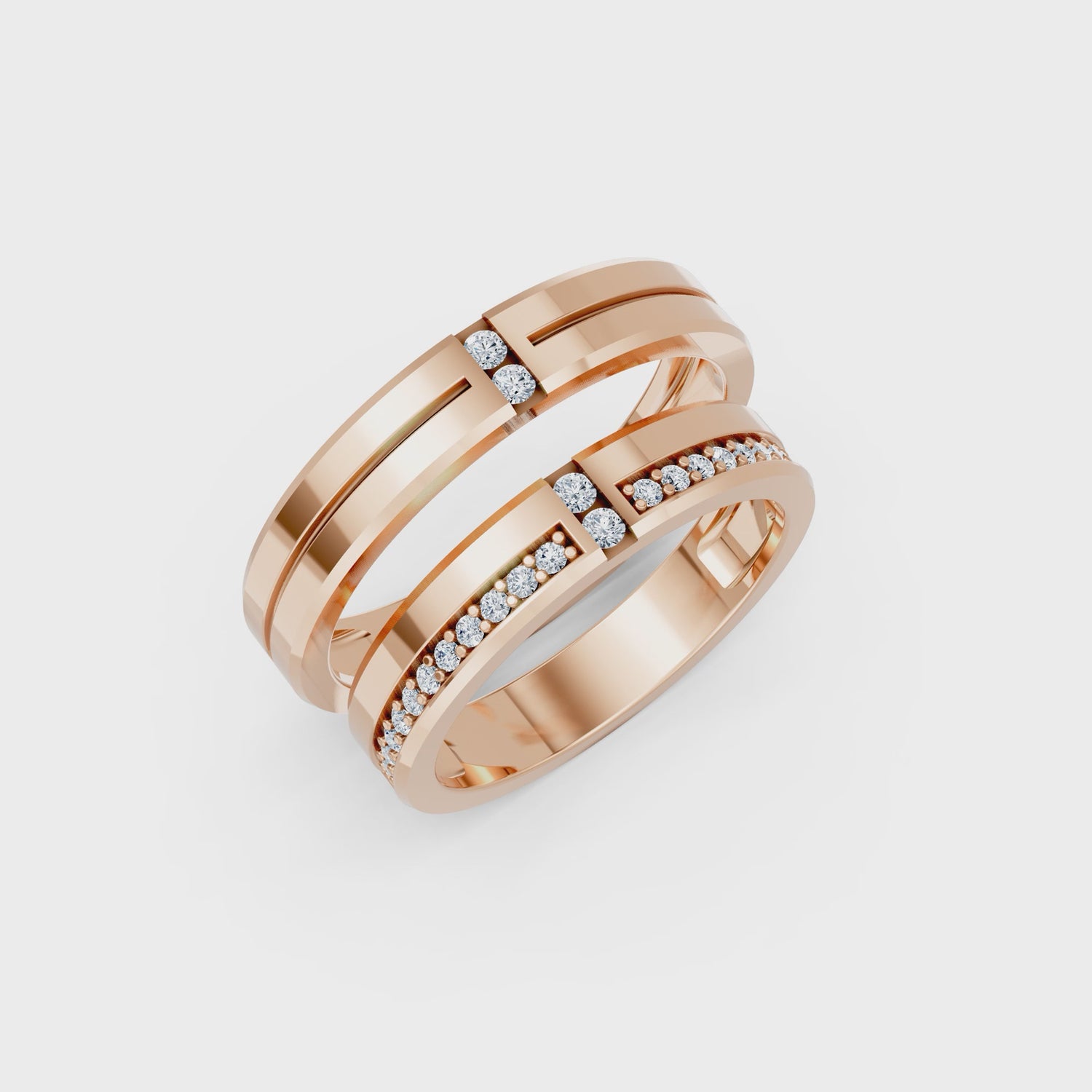 Luve' Bonds – Lab-Grown Diamond Reverie Couple Bands