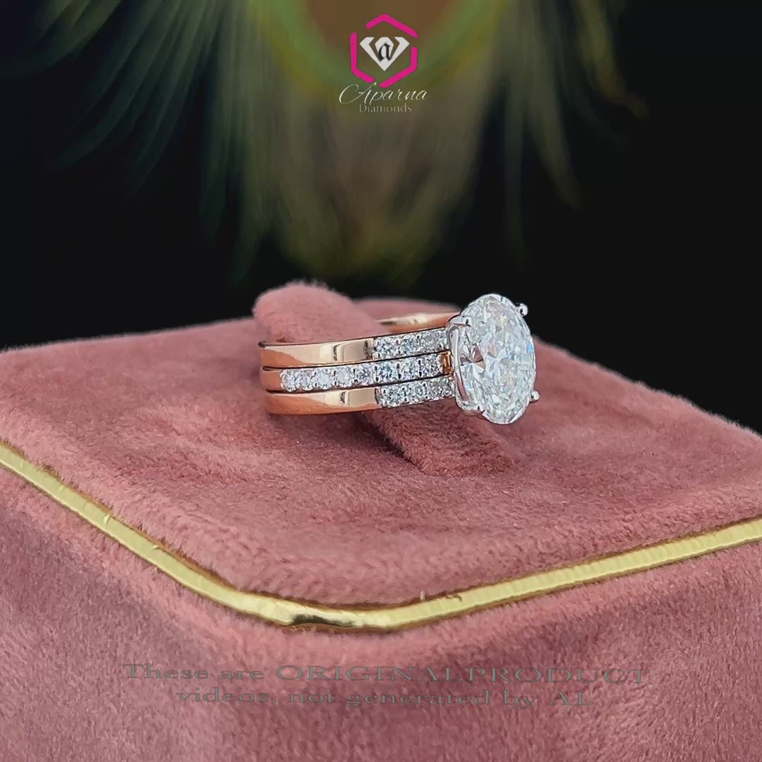 Oval Grace Diamond Ring With Detachable Band💎