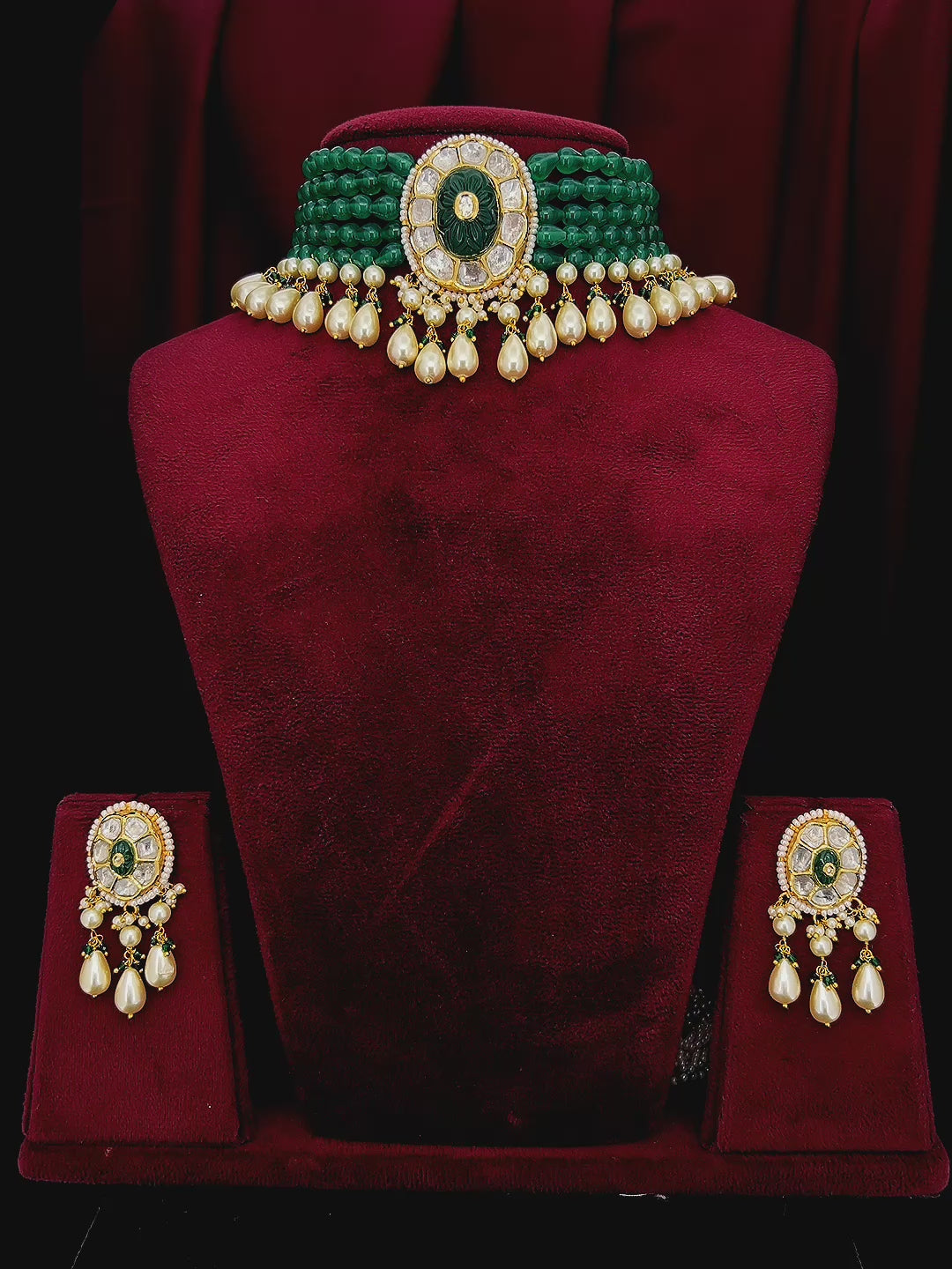 Natural Diamond Polki Necklace Sets | Authentic Heritage Jewellery