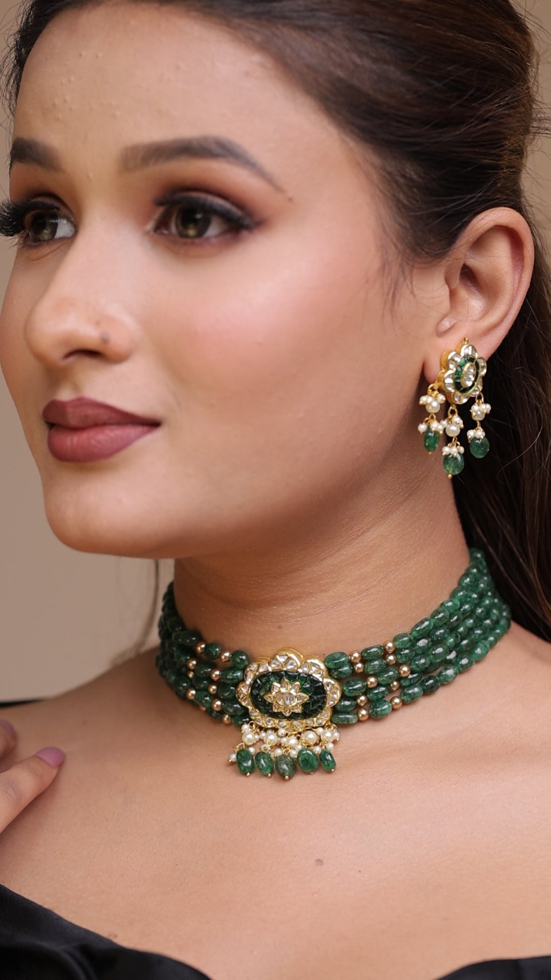 Classic Green Polki Set