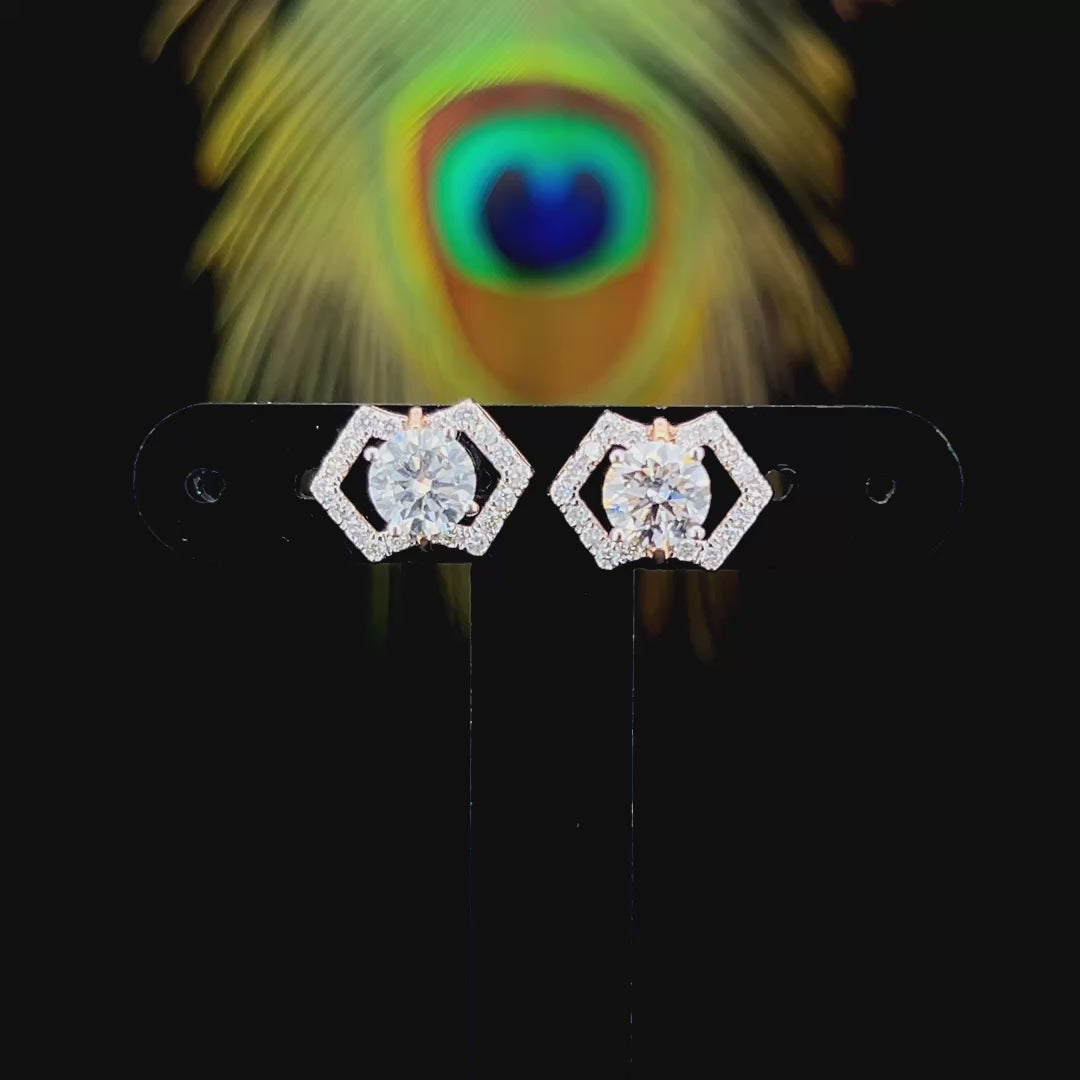 Infinity Square Diamond Studs