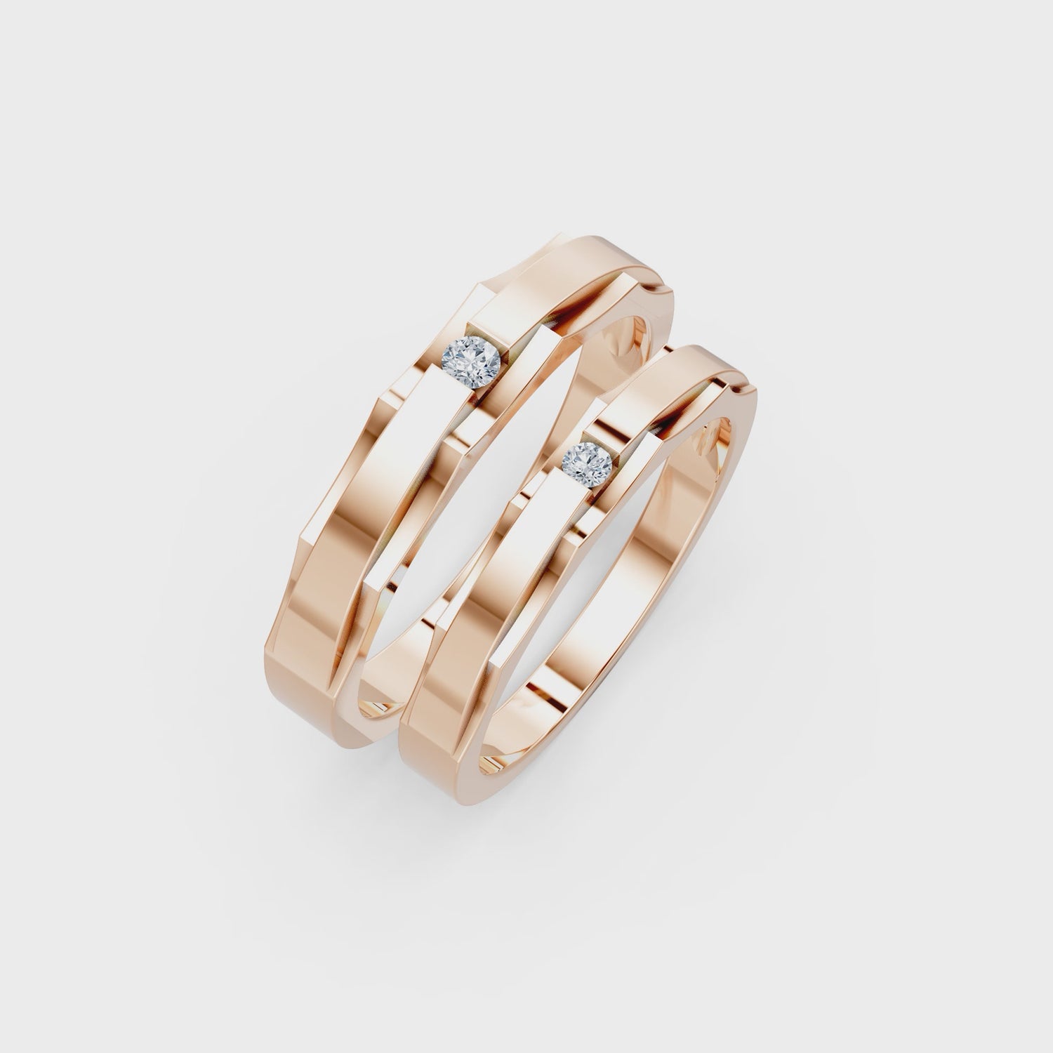 Luve' Bonds Faceted Unity Couple Bands