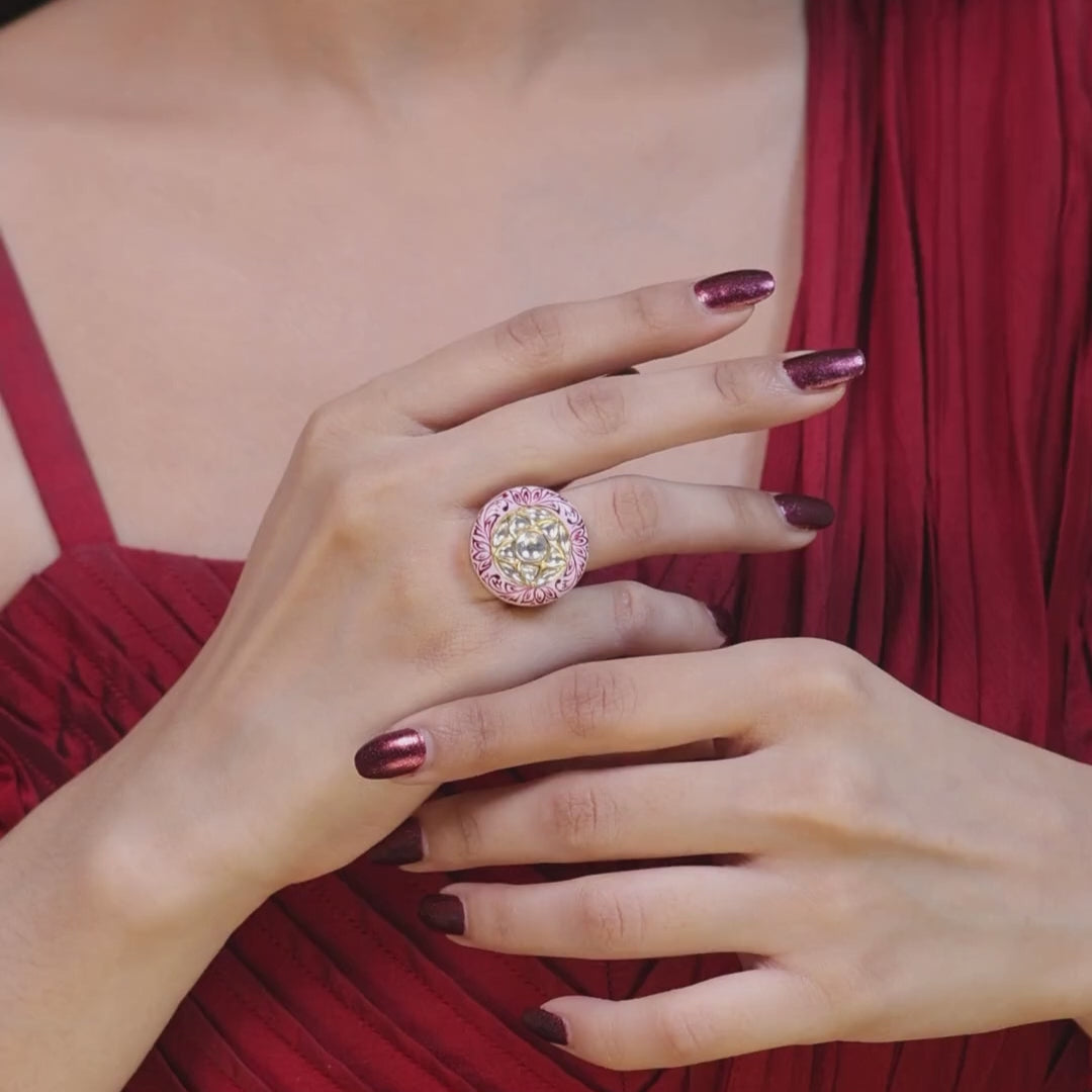 Exclusive Polki Diamond Ring Collection Online