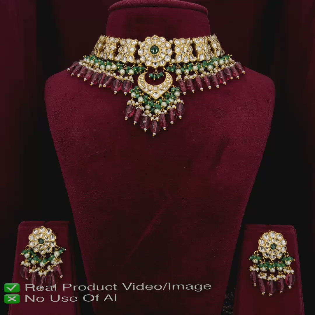 Natural Diamond Polki Necklace Sets | Luxury Indian Jewellery