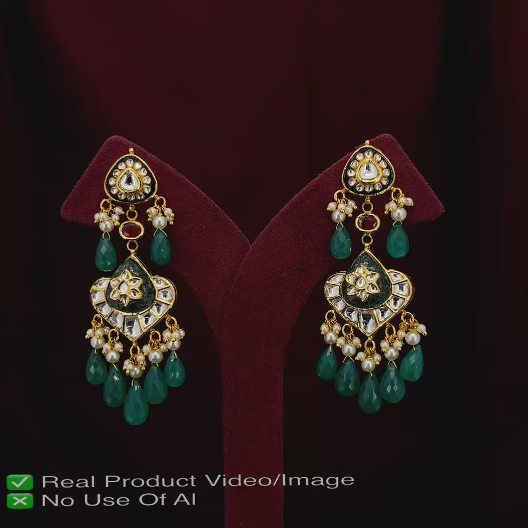 Natural Polki Diamond Earrings for Timeless Elegance