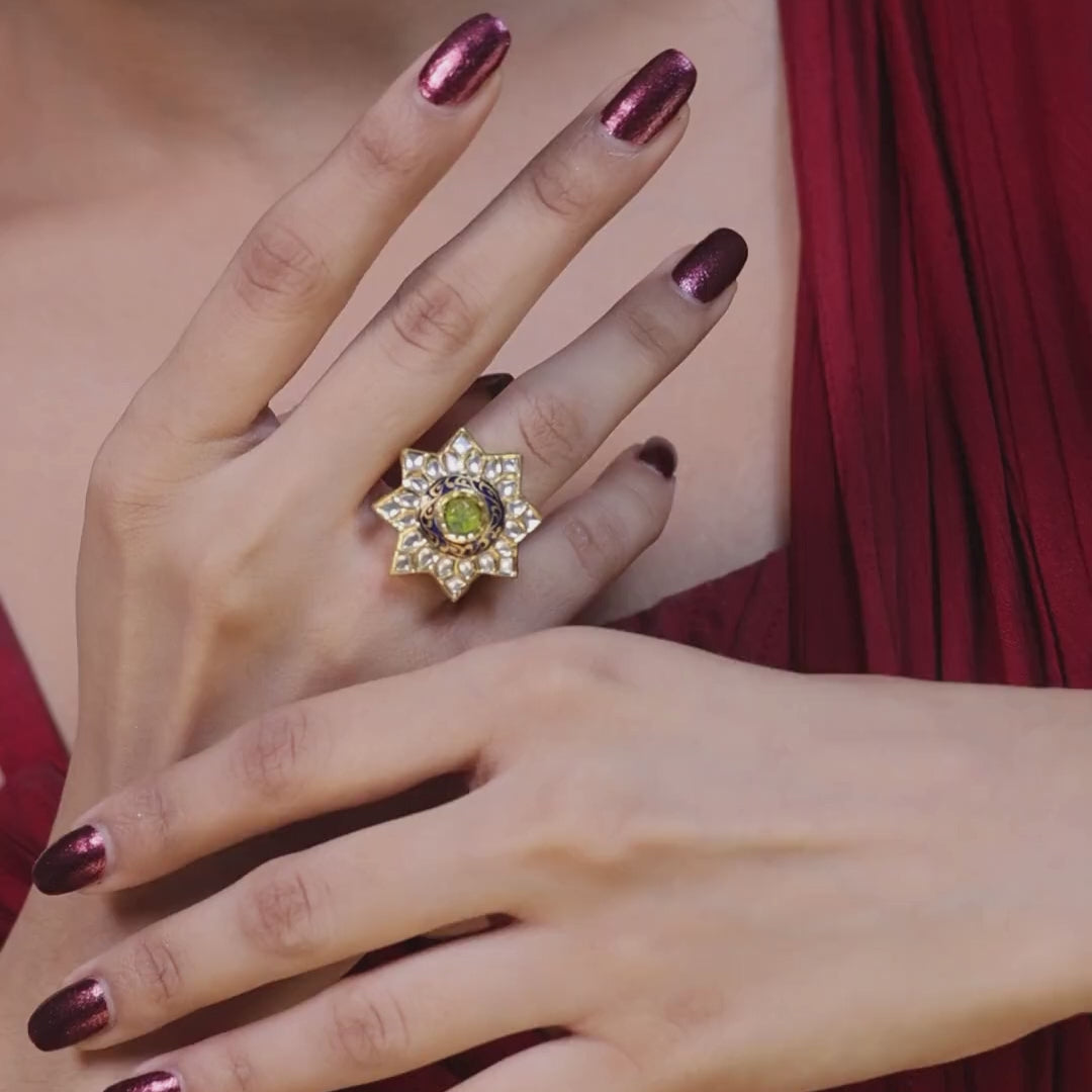Polki Diamond Ring Price | Shop Certified Designs