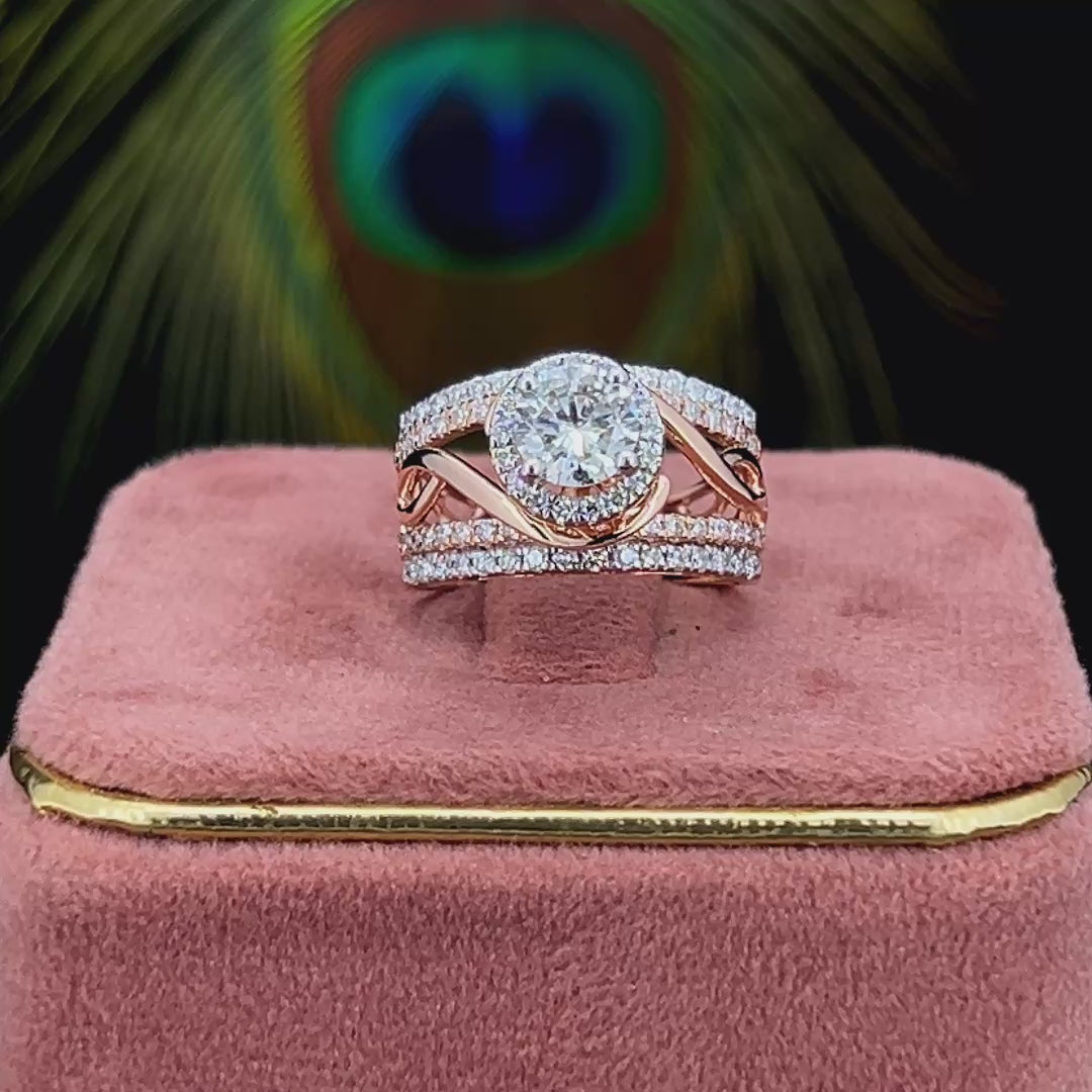 Crown Halo Diamond Ring