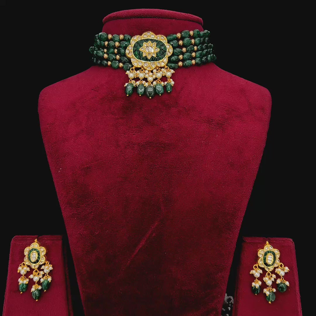 Classic Green Polki Set