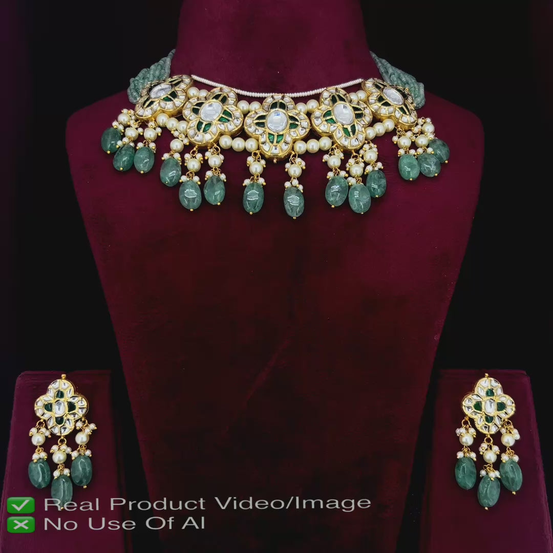 Natural Diamond Polki Necklace Sets | Timeless Wedding Jewellery