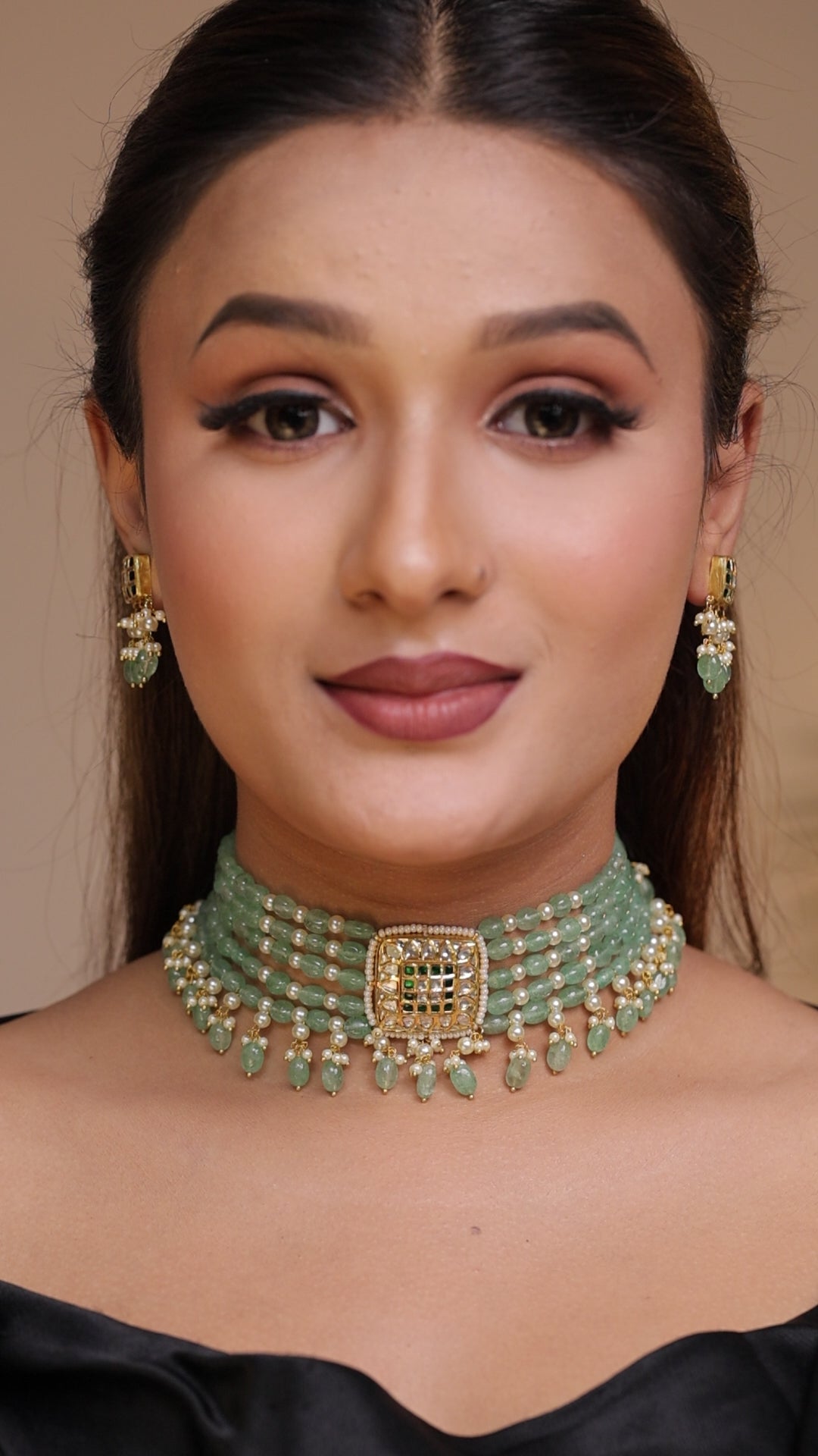 Mint Grace Polki Set
