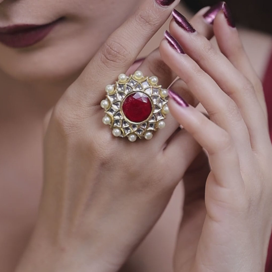 Buy Polki Diamond Rings Online at Best Price