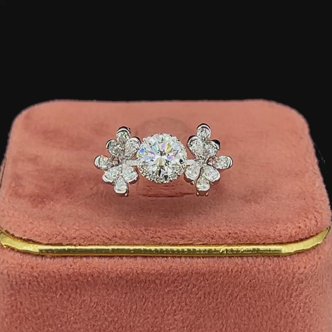 Twin Blossom Diamond Ring 💎