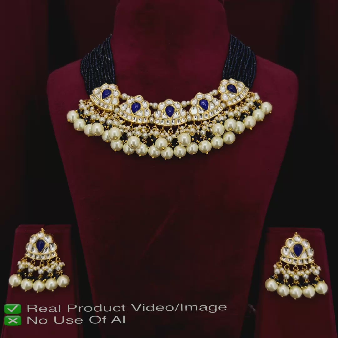 Natural Diamond Polki Necklace Sets with Authentic Craftsmanship